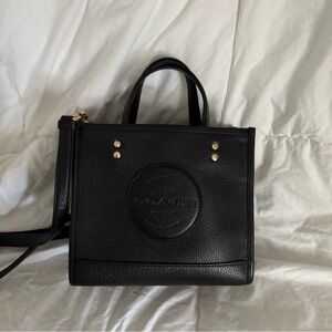 COACH Dempsey Tote 22 Black Leather Crossbody Bag C5268 NEW